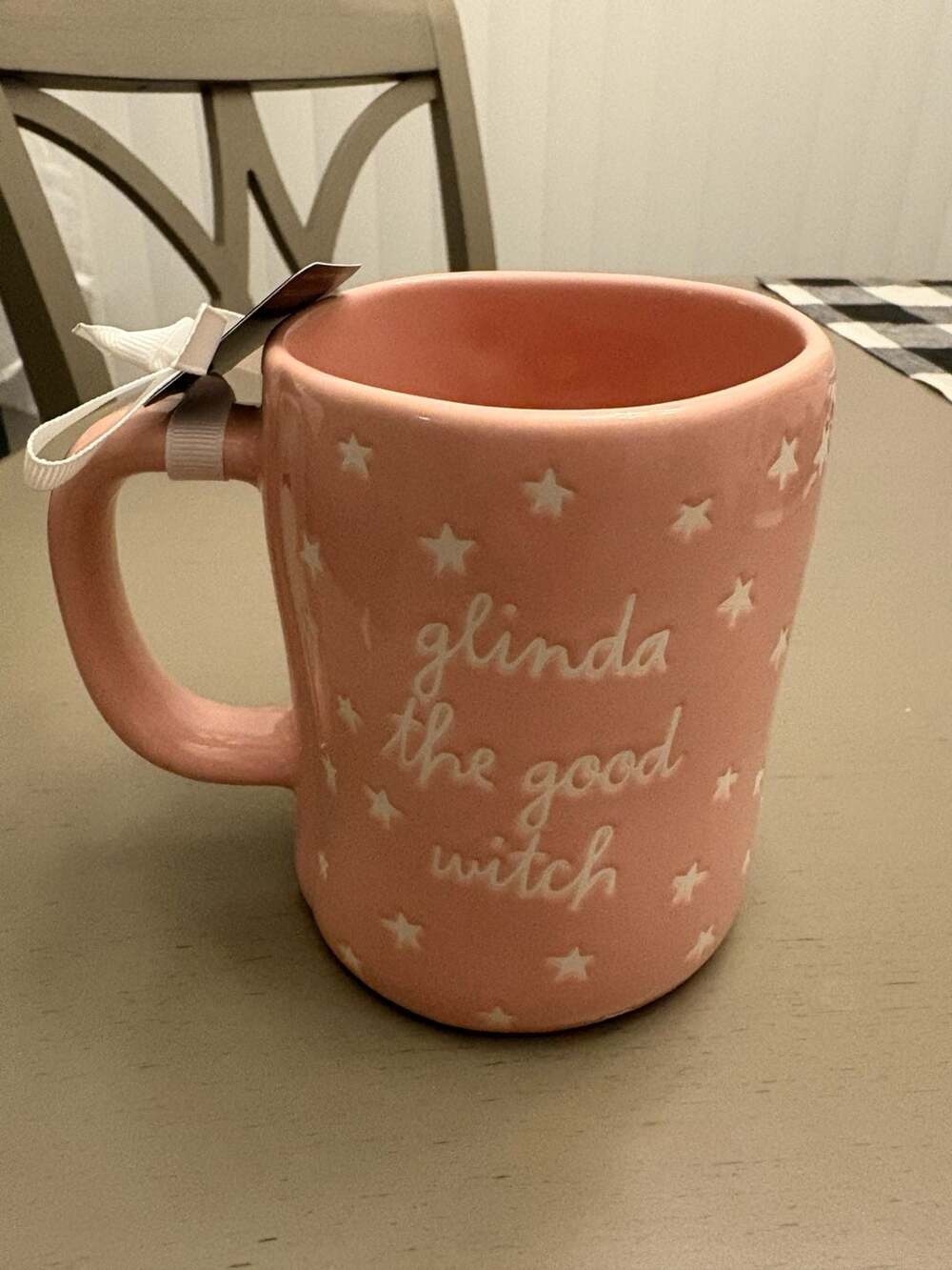 Rae Dunn Wizard of Oz Glinda the Good Witch Mug Pink Ceramic